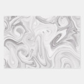 Marbleized Paint Modern baby grijs blauw roze kleu Inpakpapier Vel (Voorkant)