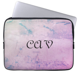 Marbleous Cornflower Blauw Laptop Sleeve