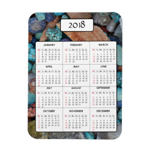 Marbles and Stones 2018 Calendar Magnet Magneet