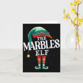Marbles Elf Christmas Group Xmas Pajama Party  Kaart (Gele Bloem)
