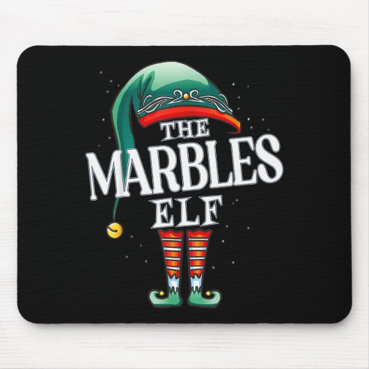 Marbles Elf Christmas Group Xmas Pajama Party Muismat (Voorkant)