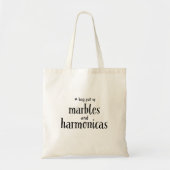 Marbles & Harmonica's Grappig Cadeau voor Muziek L Tote Bag (Voorkant)