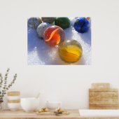 Marbles in sneeuw poster (Keuken)
