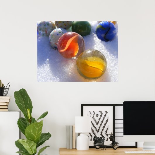 Marbles in sneeuw poster (Thuiskantoor)