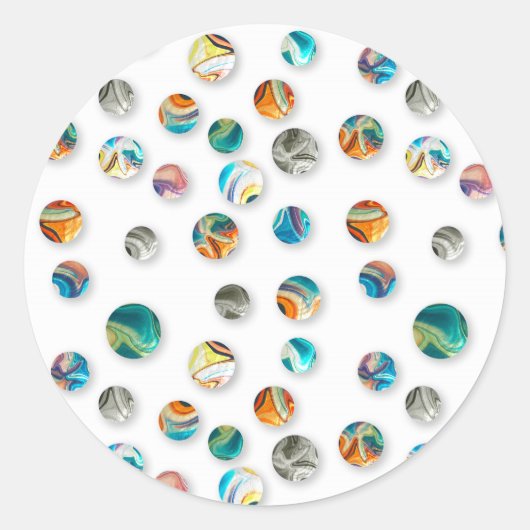 Marbles Ronde Sticker (Voorkant)