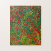 Marbling Art December groen rood goud - moeilijk Legpuzzel (Verticaal)