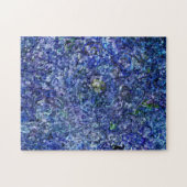 Marbling Art Februari diep blauw roos - moeilijk Legpuzzel (Horizontaal)