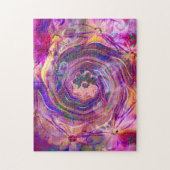 Marbling Art June roze roze roze roze spiraal - mo Legpuzzel (Verticaal)