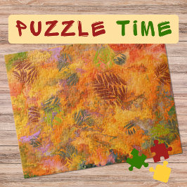 Marbling Art Oktober herfst vertrekt moeilijk Legpuzzel