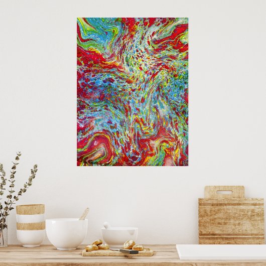 Marbling maître-relieur poster (Keuken)