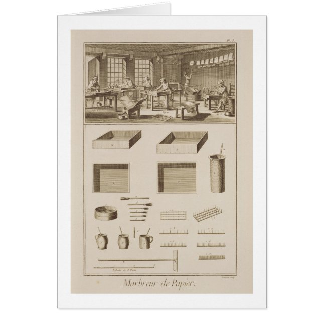 Marbling paper uit de "Encyclopedia" door Denis D (Voorkant)