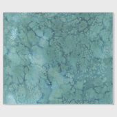 Marbling Turquoise en Navy Cadeaupapier (Vlak)