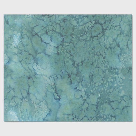 Marbling Turquoise en Navy Cadeaupapier (Vlak)
