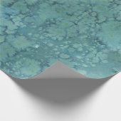 Marbling Turquoise en Navy Cadeaupapier (Hoek)