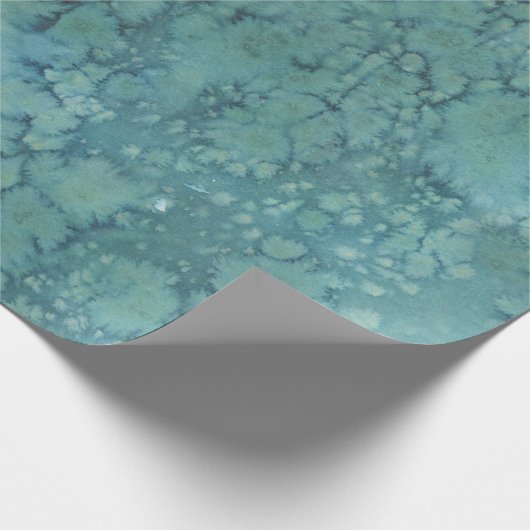 Marbling Turquoise en Navy Cadeaupapier (Hoek)