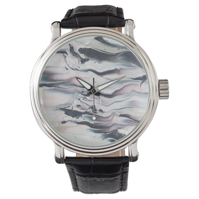 Marbling V Crop Horloge (Voorkant)