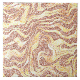 Marbly Blush Pink & Gold Glitter Schattige Girly G Tegeltje