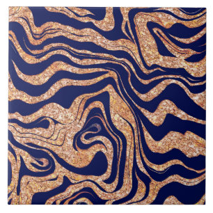 Marbly Paarse & Blush Roze Glitter Schattige Meisj Tegeltje