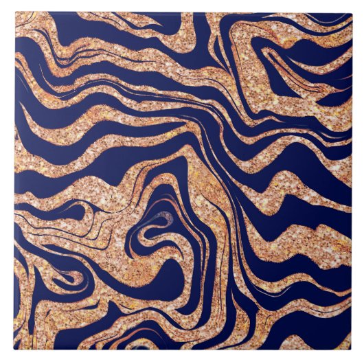 Marbly Paarse & Blush Roze Glitter Schattige Meisj Tegeltje (Voorkant)