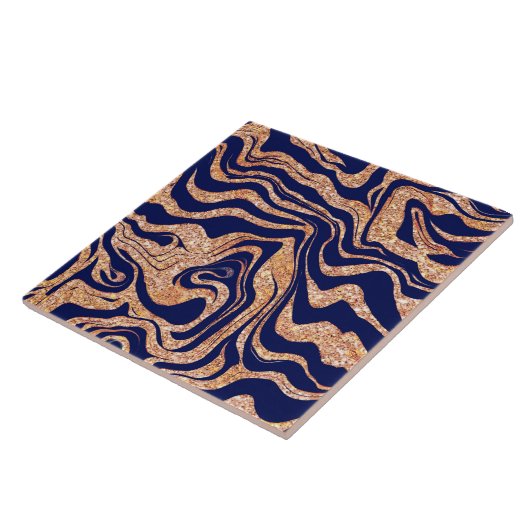 Marbly Paarse & Blush Roze Glitter Schattige Meisj Tegeltje (Zijkant)