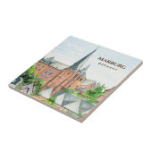 Marburg Altstadt Duitsland Medieval City Tegeltje (Zijkant)