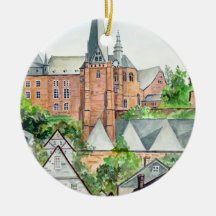 Marburg Altstadt Germany Towncape Acrylic Painting