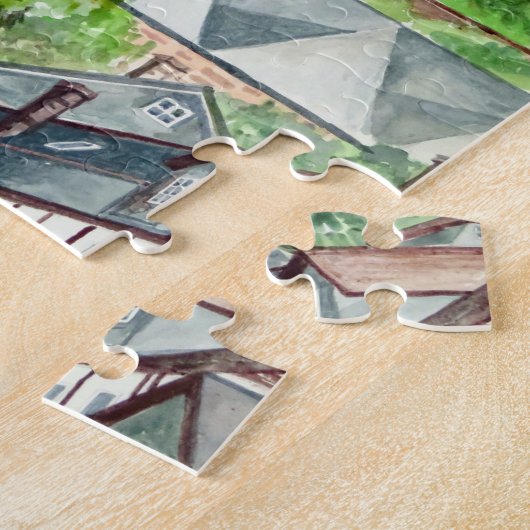 Marburg Altstadt Germany Townscape Painting Legpuzzel (Zijkant)