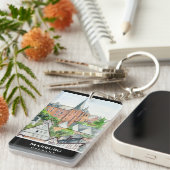 Marburg Altstadt Germany Townscape Painting Sleutelhanger (Voorkant Rechts)