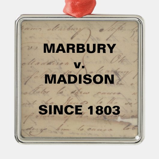 Marbury Madison checkt en balanceert weerstand Metalen Ornament (Voorkant)