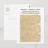 Marbury v. Madison, 5 U.S. 137 (1803) Briefkaart (Voorkant / Achterkant)