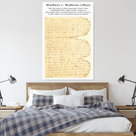Marbury v. Madison, 5 U.S. 137 (1803) Canvas Afdruk (Insitu (Slaapkamer))