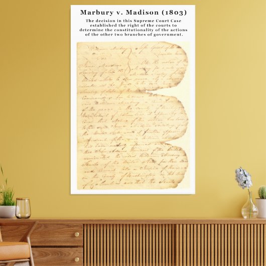 Marbury v. Madison, 5 U.S. 137 (1803) Canvas Afdruk (Insitu (Woonkamer))