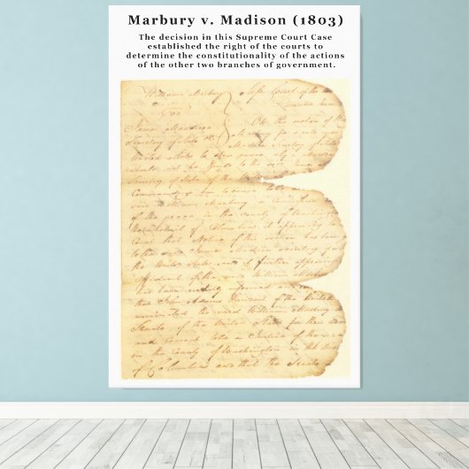 Marbury v. Madison, 5 U.S. 137 (1803) Canvas Afdruk (Insitu (Houten vloer))