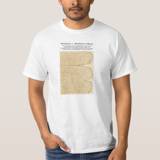 Marbury v. Madison, 5 U.S. 137 (1803) T-shirt (Voorkant)