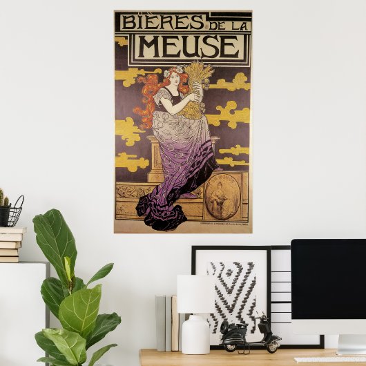 Marc Auguste Bastard Bieres de La Meuse Poster (Thuiskantoor)