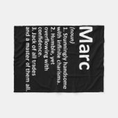 Marc Definitie Persoonlijke Naam Grappige Verjaard Fleece Deken (Voorkant (Horizontaal))