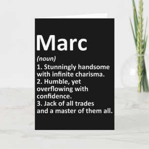 Marc Definitie Persoonlijke Naam Grappige Verjaard Kaart