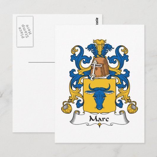 Marc Family Crest Briefkaart (Voorkant / Achterkant)