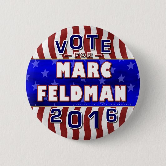 Marc Feldman President 2016 Verkiezingslibertarian Ronde Button 5,7 Cm (Voorkant)