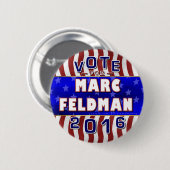 Marc Feldman President 2016 Verkiezingslibertarian Ronde Button 5,7 Cm (Voorkant /achterkant)