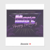 Marc Name Vorname lila retro Sticker Geburtstag (Vel)