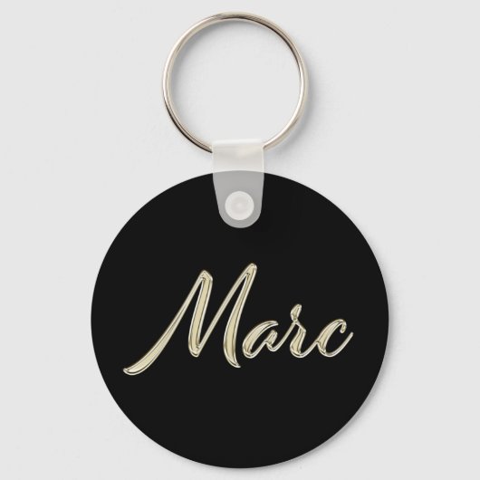 Marc Name whitegold Button Schlüsselanhänger Sleutelhanger (Voorkant)