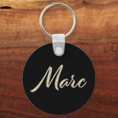 Marc Name whitegold Button Schlüsselanhänger Sleutelhanger (Voorkant)
