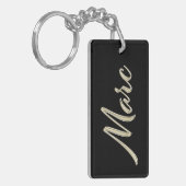 Marc Name whitegold Schlüsselanhänger Anhänger Sleutelhanger (Voorkant Links)