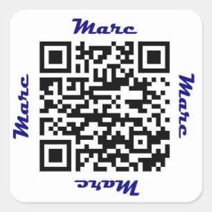 Marc QR Code Specialized NAME Sticker