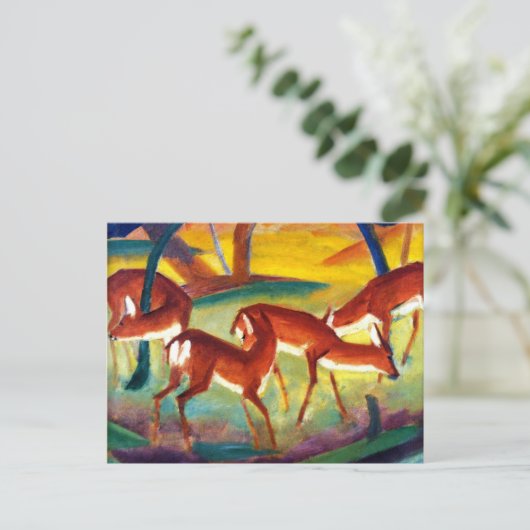 Marc - Red Deer I Briefkaart (Staand voorkant)