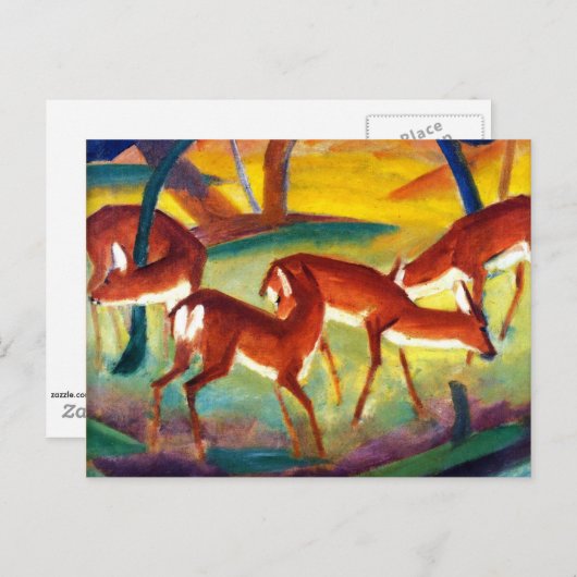 Marc - Red Deer I Briefkaart (Voorkant / Achterkant)