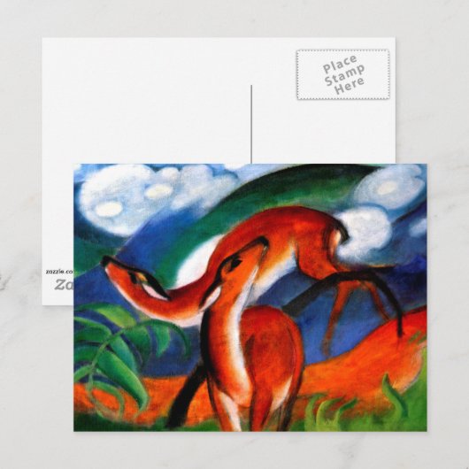 Marc - Red Deer II Briefkaart (Voorkant / Achterkant)