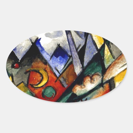 Marc - Sonatine voor Violin en Piano Ovale Sticker (Voorkant)