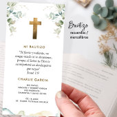 Marcalibros, Recuerdo de Bautizo, Botánico Bedankkaart